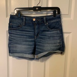 AEO super super skinny jean shorts